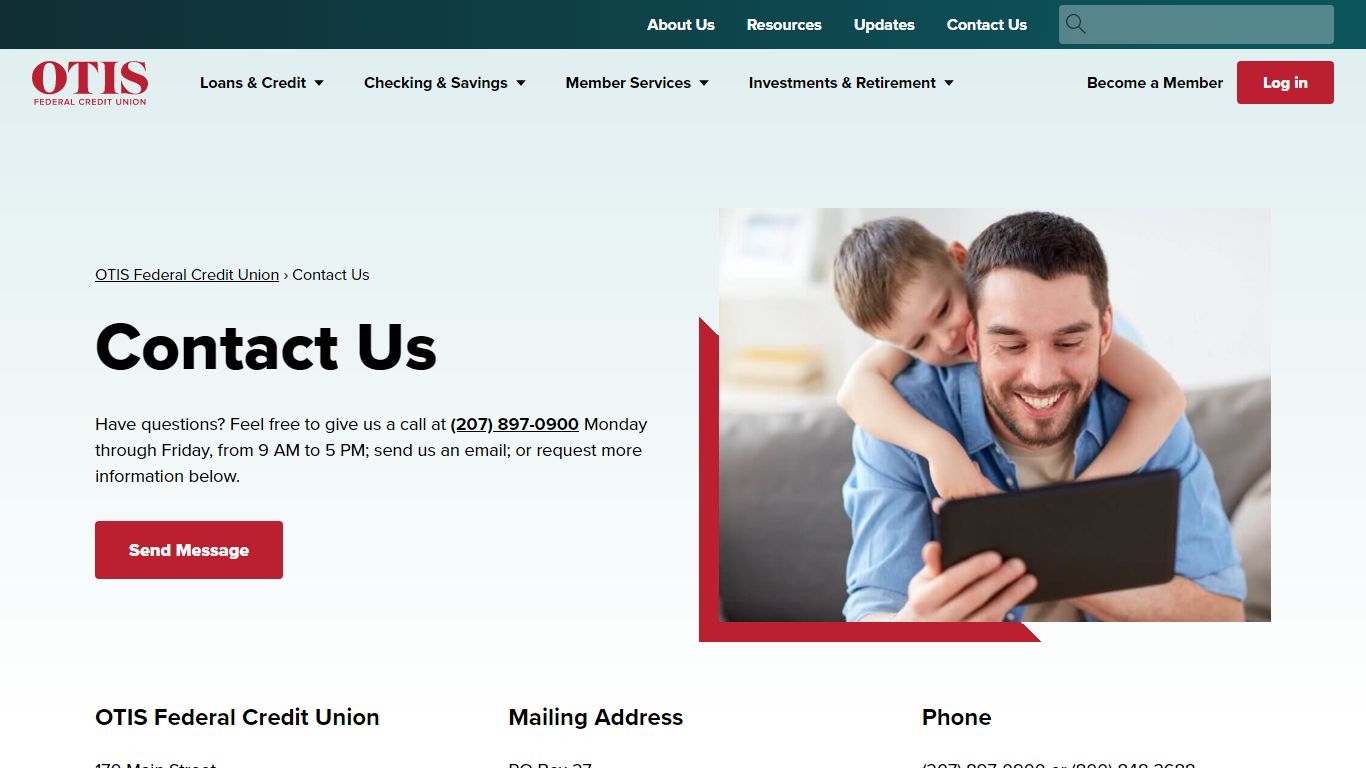 Contact Us | OTIS FCU | Maine Credit Union - OTIS Federal Credit Union